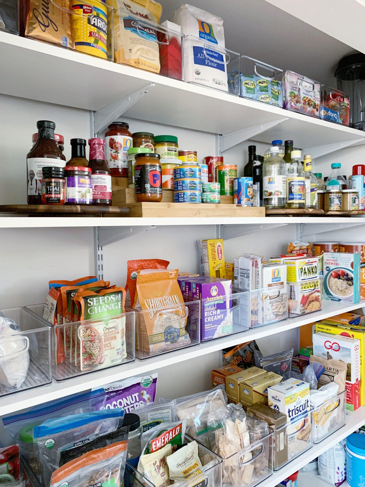 How to Prevent Food Packages From Falling Over in Pantry Cabinets