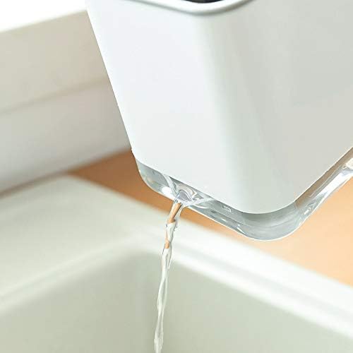 KeFanta Sink Caddy for Countertop, Sponge Holder for Kitchen Sink, Dish Sponge and Brush Holder, Plastic Dish Scrubber Organizer with Drain Pan, Black - Image 4