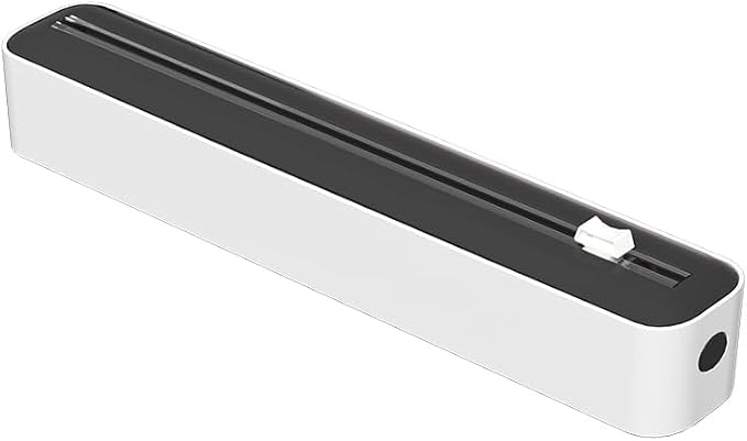Plastic Wrap Dispenser with Slide Cutter, Cling Film Dispenser with Safe Hidden Blade, Easy Refill Food Wrap Holder Fits 12 Inch Standard Rolls, Countertop Kitchen Wrap Organizer by Unknown