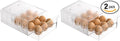 Egg Holder for Refrigerator Drawer Type Egg Container for Refrigerator BPA Free Fridge Organizer-12 Egg Storage,Stackable (Pack of 2) by Ettori
