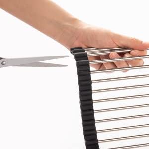 SunCleanse Roll Up Dish Drying Rack, Over The Sink Dish Drying Rack Kitchen Rolling Dish Drainer, Foldable Sink Rack Mat for Kitchen Sink Counter (17.8"x11.8") | Kitchen counter mat, rolling design, stainless steel, multipurpose, space-saving and stable - Image 6