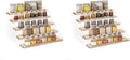 VAEHOLD Spice Rack Organizer for Cabinet & Countertop - Seasoning Organizer Spice Shelf - Space Saving Wooden Display Risers Shelf Showcase Fixtures Jewelry (5 Tier) (Pack of 2) by VAEHOLD