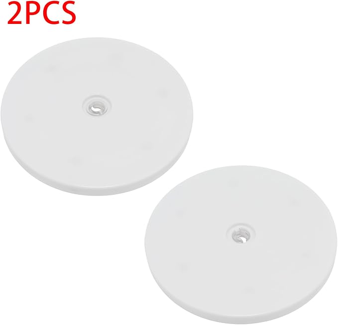 2Pcs White Acrylic Lazy Susan 6 Inch Turntable Organizer Bearings | Mini Lazy Susan, Small Lazy Susan Turntable, 360° Rotating Swivel Plate for Spice Rack, Cosmetic, Cake, Pantry, DIY Display - Image 3