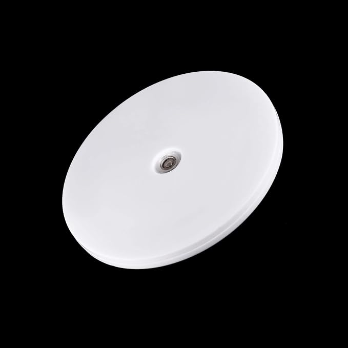 MECCANIXITY 7inch Rotating Swivel Stand with Steel Ball Bearings Lazy Susan Base Turntable for Kitchen Corner Cabinets, White - Image 3