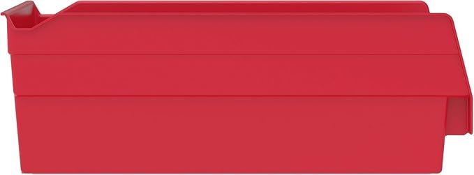 Akro-Mils 30130 Heavy Duty Plastic Shelf Bins, 12"x 6.5"x 4", Red, 12-Pk | Heavy Duty Nesting Storage Bins for Garage, Closet, Refrigerator, Kitchen, Cabinet, Drawer Organization, Pantry Organization - Image 7