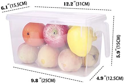 Sooyee Fridge Organizer, 4 Pack Refrigerator Organizer Bins, Clear with Handle & Lid, Fruit Containers for Fridge, Fridge Storage to Keep Fresh for Food, Vegetables, 5L - Image 5
