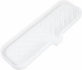 MicoYang Silicone Soap Dish with Drain Spout — Self-Draining Double Sink Organizer Tray for Kitchen & Bathroom, Dispensers, Sponges & Soap Holder, Non-Slip & Dishwasher Safe, White (Large, 12"×4") by MicoYang