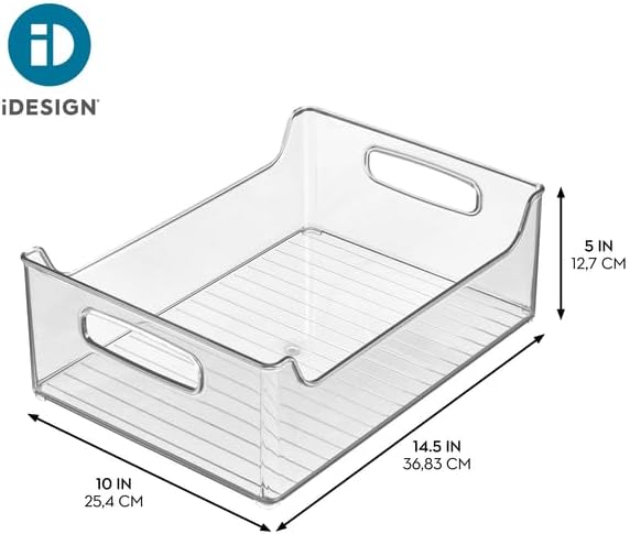iDesign Stackable Clear Plastic Storage Bin, 4-Pack | Kitchen Organizers, For Fridge, For Cabinet, For Pantry - Image 4