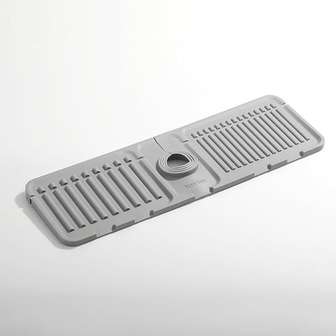 Kitlers Silicone Edge Protectors - Multifunction Sink Accessories, Splash Guard & Draining Mat for Kitchen, Bathroom Sink, Steel, Granite, Quartz Countertops(Transparent) by Unknown