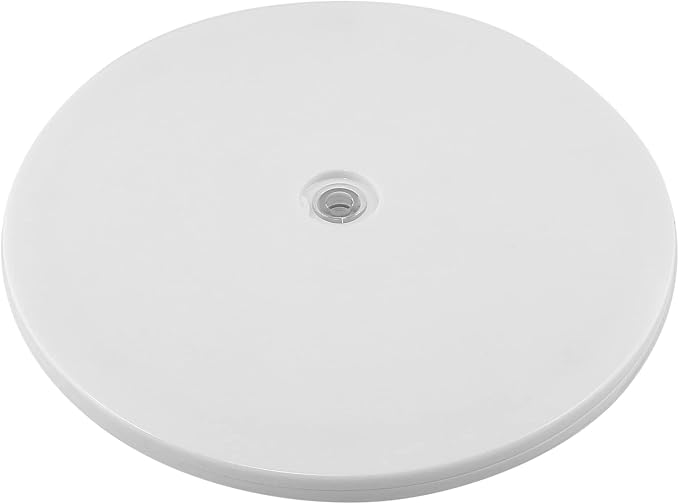 Jersvims 1 Pcs 8 Inch Acrylic Turntable Platter, White | Round Rotating Plate, For Kitchen Pantry Cabinet Organizer, Desk Rack Spice Organizer, Cake Cookie Decorating by Jersvimc