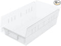 Akro-Mils 30130 Heavy Duty Plastic Shelf Bins, 12"x 6.5"x 4", Clear, 12-Pk | Heavy Duty Nesting Storage Bins for Garage, Closet, Refrigerator, Kitchen, Cabinet, Drawer Organization, Pantry Organization by Akro-Mils