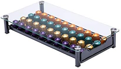 Coffee Pod Storage Holder Capsules Originaline Drawer Organizer, Crystal Tempered Glass (40 Pods Capacity) | Save Counter Space, Smooth Pull-Out, Big Capacity for Home, Office - Image 3