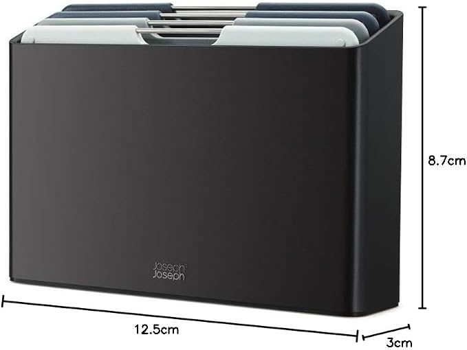 Joseph Joseph Folio 4-Piece Colour coded Cutting Board Set, Slimline case for organized Kitchen storage, Graphite - Image 7