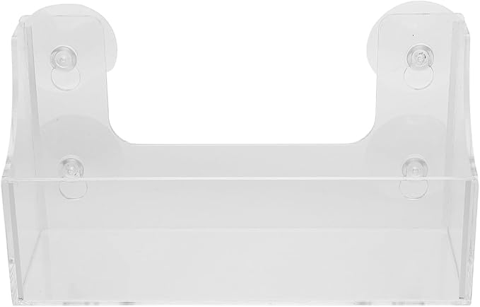 Suction Cup Refrigerator Rack Kitchen Storage Shelf Clear Acrylic | Fridge Organizer for Beverage Cans Spice Jars Firm suction Fits Refrigerator Side Microwave Washer Dryer 8.65X4.72X3.14 In by HOLIDYOYO