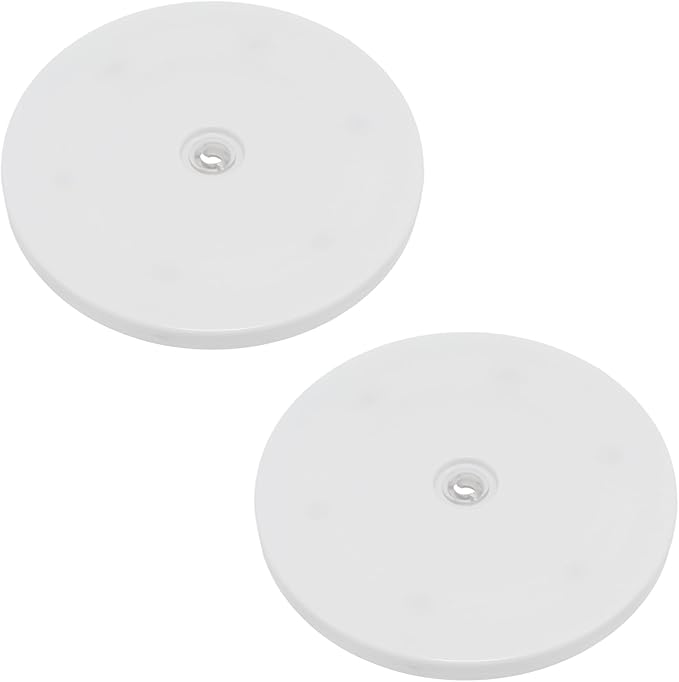 2Pcs White Acrylic Lazy Susan 6 Inch Turntable Organizer Bearings | Mini Lazy Susan, Small Lazy Susan Turntable, 360° Rotating Swivel Plate for Spice Rack, Cosmetic, Cake, Pantry, DIY Display by Adyoney
