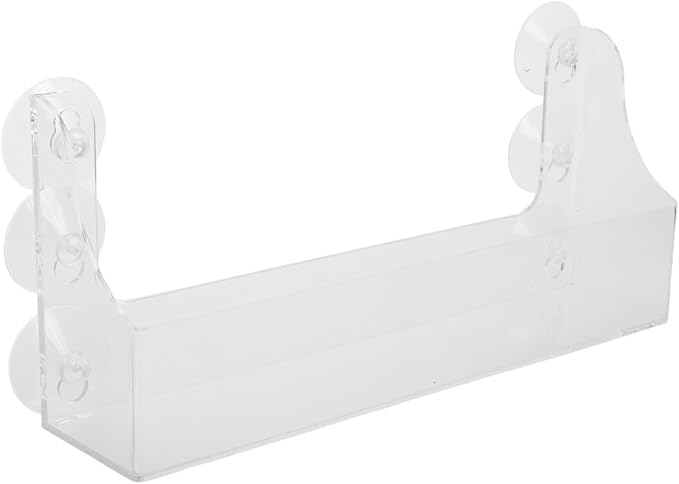 Homoyoyo Suction Cup Fridge Shelf Transparent Beverage Rack for 5 Cans Acrylic Refrigerator Storage Shelf Punch-Free Display Frame for Smooth Surfaces Kitchen Organization by Homoyoyo