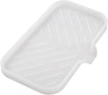 MicoYang Silicone Soap Dish with Drain Spout — Self-Draining Sink Organizer Tray for Bathroom & Kitchen, Sponges, Dispensers & Soap Holder, Non-Slip & Dishwasher Safe, Translucent (Medium, 9.6"×5.3") by MicoYang