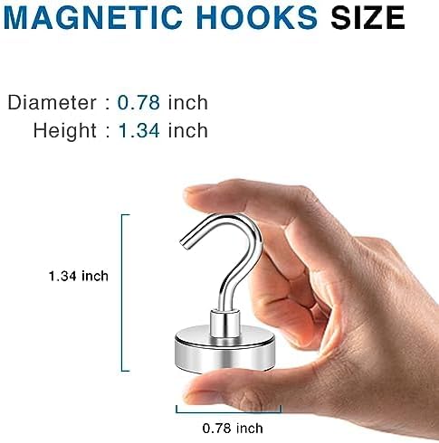 LOVIMAG Magnetic Hooks, Cruise Essentials 2026, 25 Pack-50LBS | Heavy Duty Strong Magnet Hook for Cruise Cabin, Refrigerator Fridge, Ship, Classroom, Kitchen Grills, Silver - Image 3