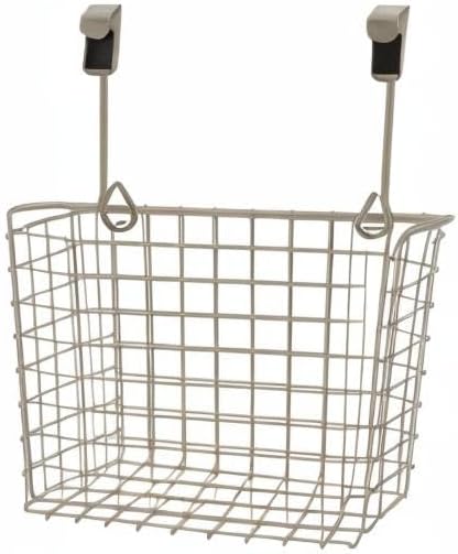 Spectrum Grid Over the Cabinet Wire Storage Basket Large (Satin Nickel Powder Coat) - Organizer for Bathroom, Kitchen, Under Sink, Pantry, Hair Tools, & More (Pack of 2) - Image 9