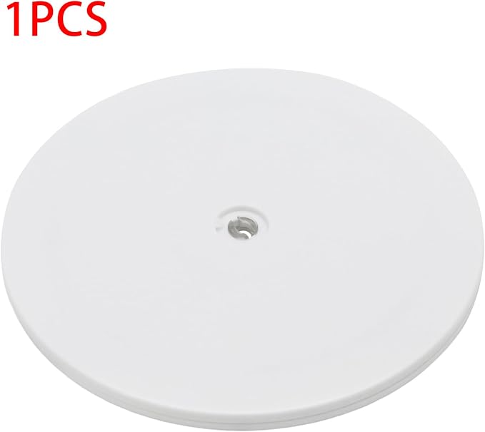 1Pcs White Acrylic Lazy Susan 9 Inch Turntable Organizer Bearings | Mini Lazy Susan, Small Lazy Susan Turntable, 360° Rotating Swivel Plate for Spice Rack, Cosmetic, Cake, Pantry, DIY Display - Image 3