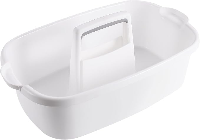 2-Pack Large White Cleaning Caddy for Cleaning Supplies with Handle - Portable Plastic Tote Organizer for Shower, Bathroom, Kitchen, Under Sink Storage - Image 8