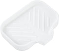 MicoYang Silicone Soap Dish with Drain Spout, Self-Draining Sink Organizer Tray for Bathroom and Kitchen, Sponges, Dispensers and Soap Holder, Non-Slip and Dishwasher Safe, White (Compact, 4.9"×3.2") by MicoYang