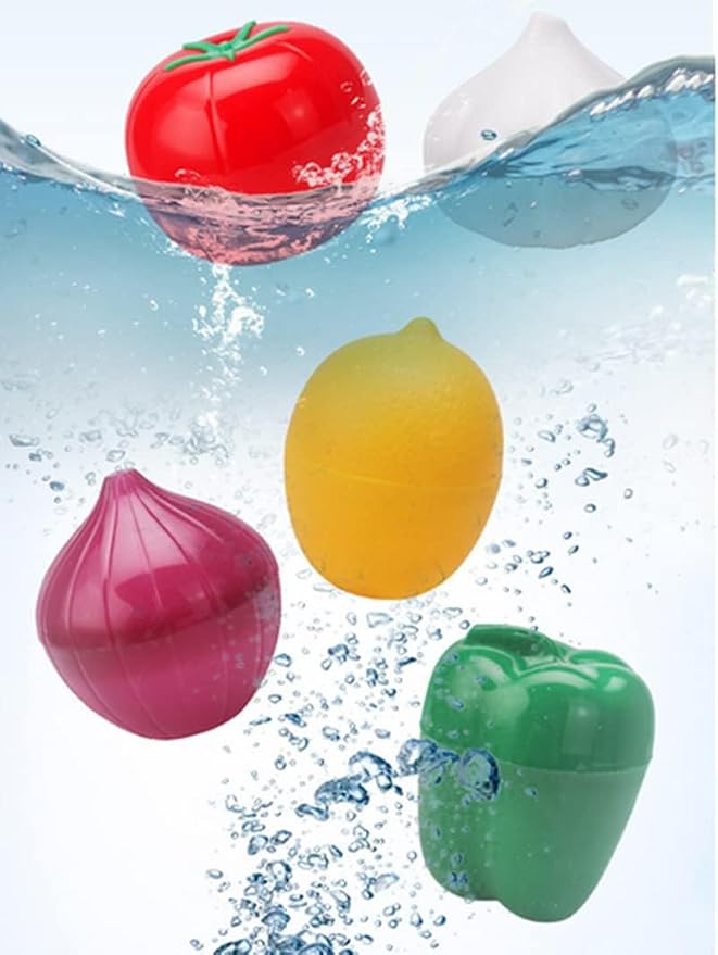 JOSON 5-Piece Vegetable and Fruit Storage Set, BPA-Free Reusable Refrigerator Food Keeper for Peppers, Onions, Tomatoes, Lemons, and Garlic - Image 7