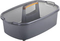 Casabella Cleaning Storage Caddy with Handle Plastic Multipurpose Organizer, Rectangle, 1.85-Gallon, Gray by Casabella