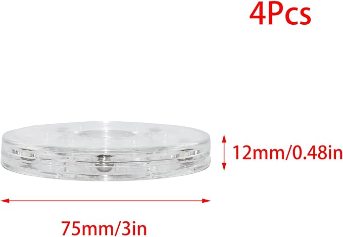 4PCS 3 inch Clear Small Lazy Susan Turntable Mini Lazy Susan Acrylic Ball Bearing Rotating Tray for Spice Rack Table Cake Kitchen Pantry - Image 2