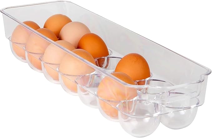 Dial Industries Fridge Egg Storage Holder, 14 Egg Container with Lid | Keeps eggs upright and easy to see, container top allows stacking, protects against spills, fits refrigerator door or shelf - Image 6