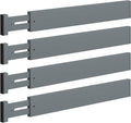 4 PCS Drawer Divider, 17"-22" Adjustable Bamboo Drawer Dividers Organizers, Expandable Separators for Kitchen, Clothes, Dressers, Home, Office, Gray by Unknown