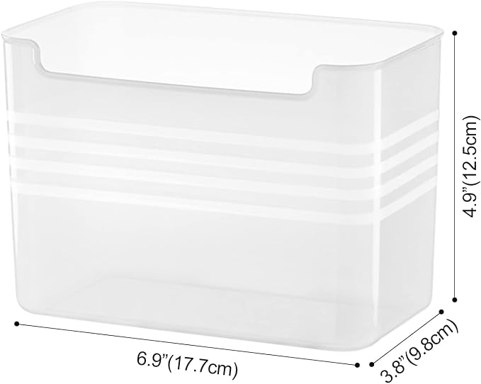 Refrigerator Organizer Box, Fridge Side Door Storage Containers Plastic Translucent Pack of 4 - Image 5