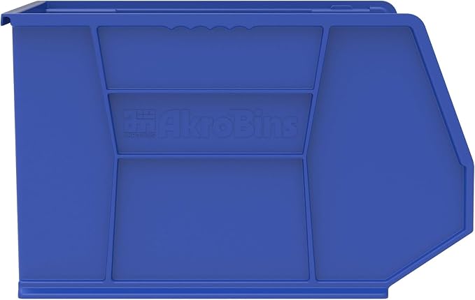 Akro-Mils 30270 AkroBins Plastic Storage Bins, 18"x16"x11", Blue, 3-Pack | Space-Saving Stackable Bins for Garage, Pantry, Craft Organization - Image 8