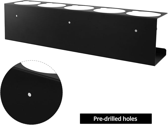 QWORK Heavy-Duty Aerosol Spray Can Holder Rack Organizer, Steel, Powder-Coated, Holds 20 Cans, 4 Pcs, Multipurpose Wall, Toolbox, Cart Mount, No Assembly Required - Image 5
