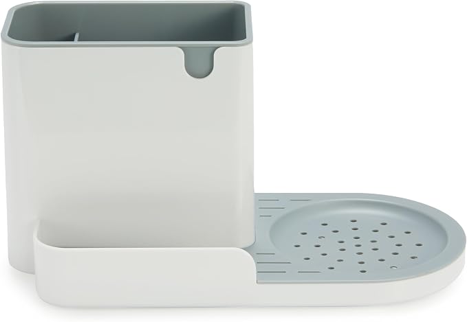Amazon Basics Kitchen Sink Caddy Organizer for Sponge and Brush Storage, Large, White (Pack of 12) - Image 3