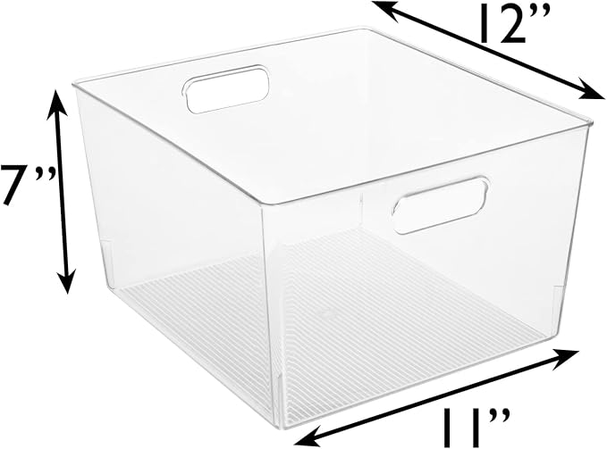 ClearSpace Clear Plastic Storage Bins for Kitchen, Fridge, Pantry, 8 Pack | Pantry storage bin for organizing food items, kitchen essentials, and refrigerator storage - Image 6