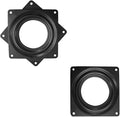 2 Pcs 4 Inch Susan Turntable Bearings, Square Rotating Lazy Susan Hardware, Swivel Plate for Revolving Shelves in Kitchen (Black) by ZTEOFO