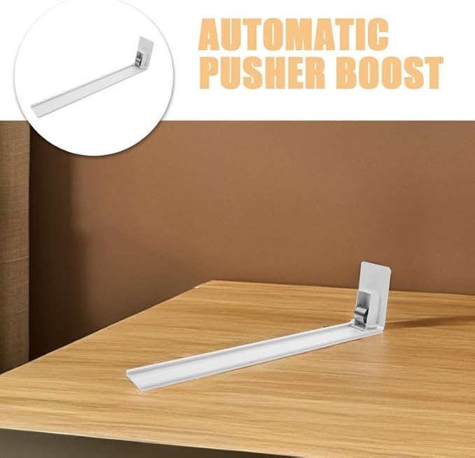 Homoyoyo Automatic Shelf Pusher for Supermarket and Convenience Store Adjustable Beverage Organizer with Integrated Rail Design 4-Pack Easy Installation Drink Display Pushers 8.26X2.95X1.57In - Image 7