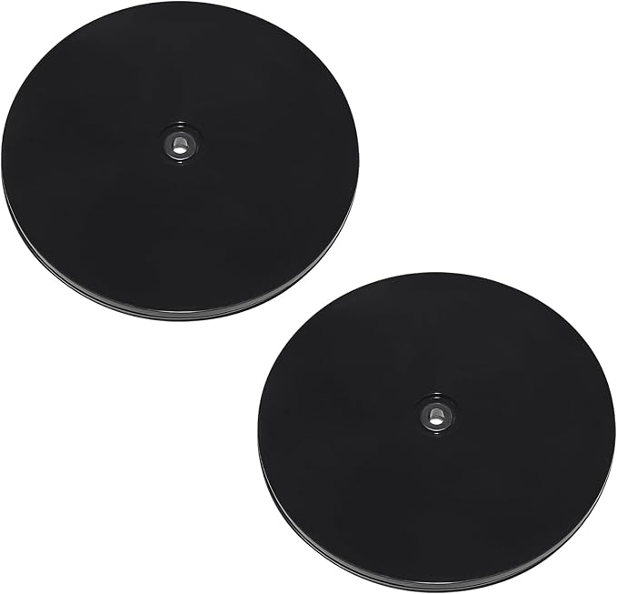 2Pcs Black Acrylic Lazy Susan 7 Inch Turntable Organizer Bearings | Mini Lazy Susan, Small Lazy Susan Turntable, 360° Rotating Swivel Plate for Spice Rack, Cosmetic, Cake, Pantry, DIY Display by Adyoney
