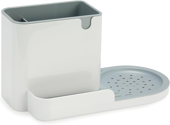 Amazon Basics Kitchen Sink Caddy Organizer for Sponge and Brush Storage, Large, White (Pack of 12) - Image 6