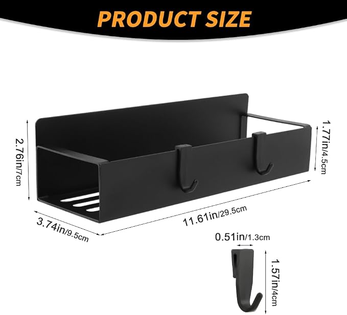 2 Pcs Magnetic Spray Can Holder,with 4 Pcs Small Hooks Wall-Mounted Spray Bottle Rack Paint Bottle Can Organizer for Garage Home Workspace - Image 2