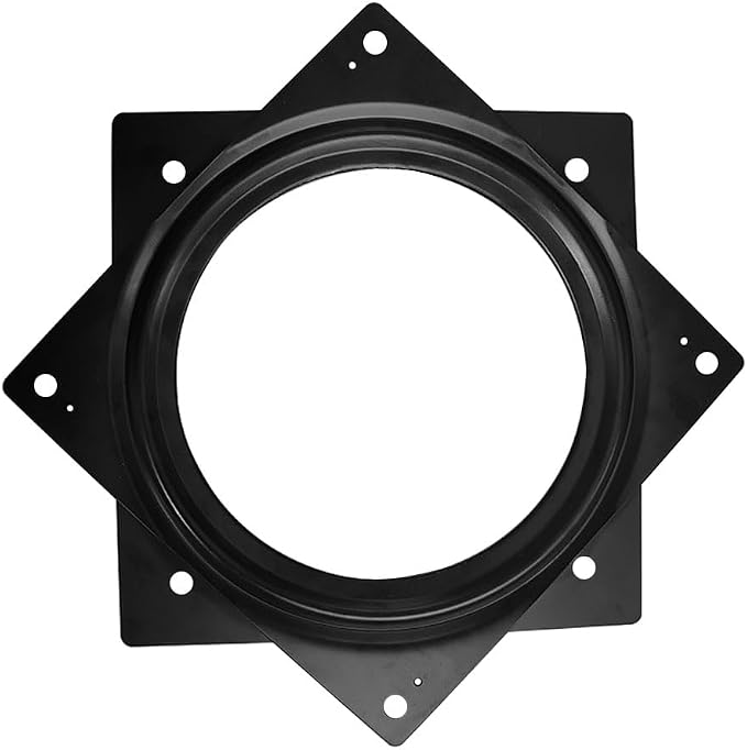 1 Pcs 6 Inch Square Lazy Susan Swivel Plate - Turntable Hardware (Black) by ZTEOFO