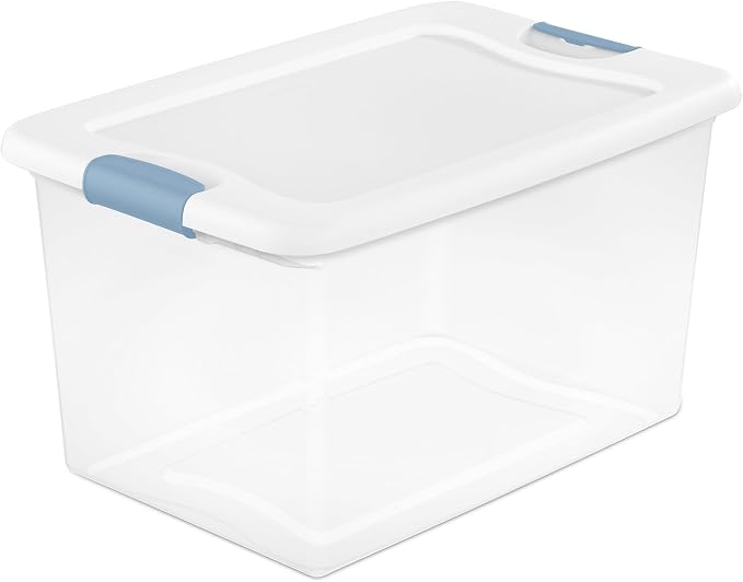 Sterilite Latching Box with Lids for Home and Office, 64 Quart, 16-Pack | Heavy-Duty and Stackable Plastic Containers with Latches for Closet, Cabinet, Bedroom, Bathroom and Dorm Room Organization - Image 9