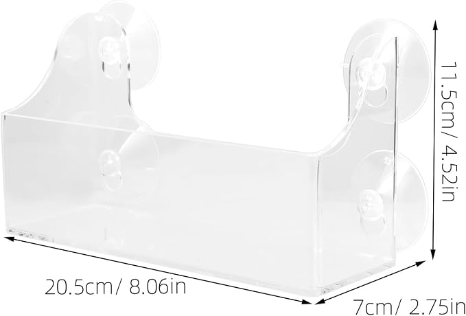 Homoyoyo Sturdy Clear Acrylic Suction Cup Refrigerator Organizer Space-Saving Fridge Can Rack for Spices Jars Beverages Kitchen Refrigerator Storage Shelf (3-Tier) - Image 7