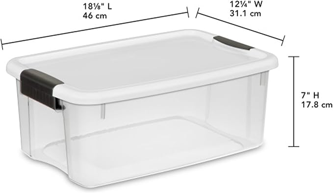 Sterilite Ultra Latch Box with Lids for Home and Office, 18 Quart, 6-Pack | Heavy-Duty and Stackable Plastic Containers with Latches for Closet, Cabinet, Bedroom, Bathroom and Dorm Room Organization - Image 3