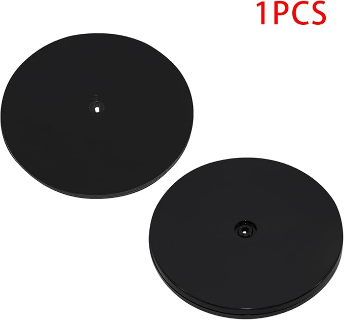 1Pcs Black Acrylic Lazy Susan 9 Inch Turntable Organizer Bearings | Mini Lazy Susan, Small Lazy Susan Turntable, 360° Rotating Swivel Plate for Spice Rack, Cosmetic, Cake, Pantry, DIY Display - Image 3