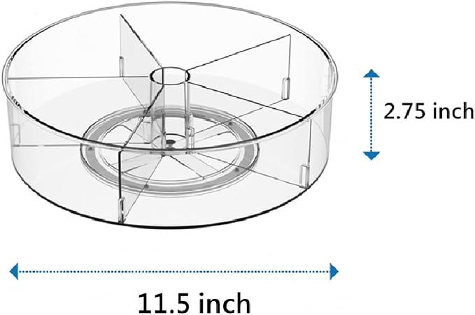 Lazy Susan Turntable Spice Rack Organizer, Food Storage Container Rotating Condiments Spinning Organizer for Kitchen Cabinets Pantry Refrigerator Countertops,Set of 2 - Image 4