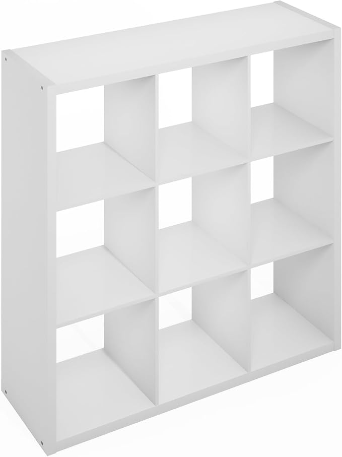 Furinno Simple 9-Cube Storage Organizer, Display Shelf, White | Extra Thick Frame, Open Back Shelving Unit, Storage Shelves, for Organization and Storage, Living Room, Home Office - Image 7