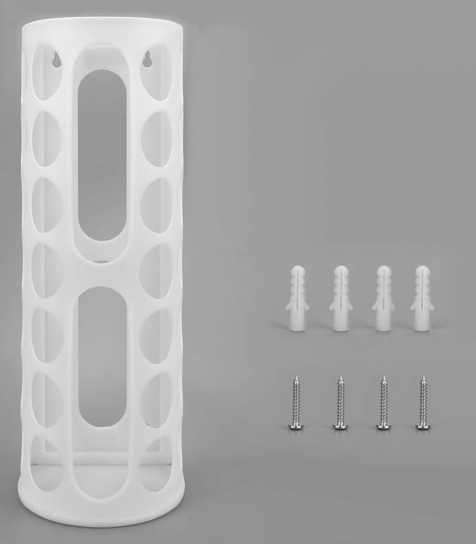 Lunies Plastic Bag Holder for Grocery Bags，Large Capacity Plastic Bag Dispenser, Multiple Grocery Bag Storage Organizer, Wall Mount Kitchen Trash Bag Holder(White,1 pack) - Image 4