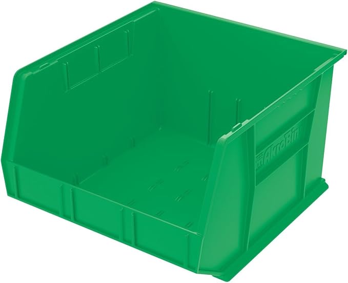 Akro-Mils 30270 AkroBins Plastic Storage Bins, 18"x16"x11", Green, 3-Pack | Space-Saving Stackable Bins for Garage, Pantry, Craft Organization - Image 11